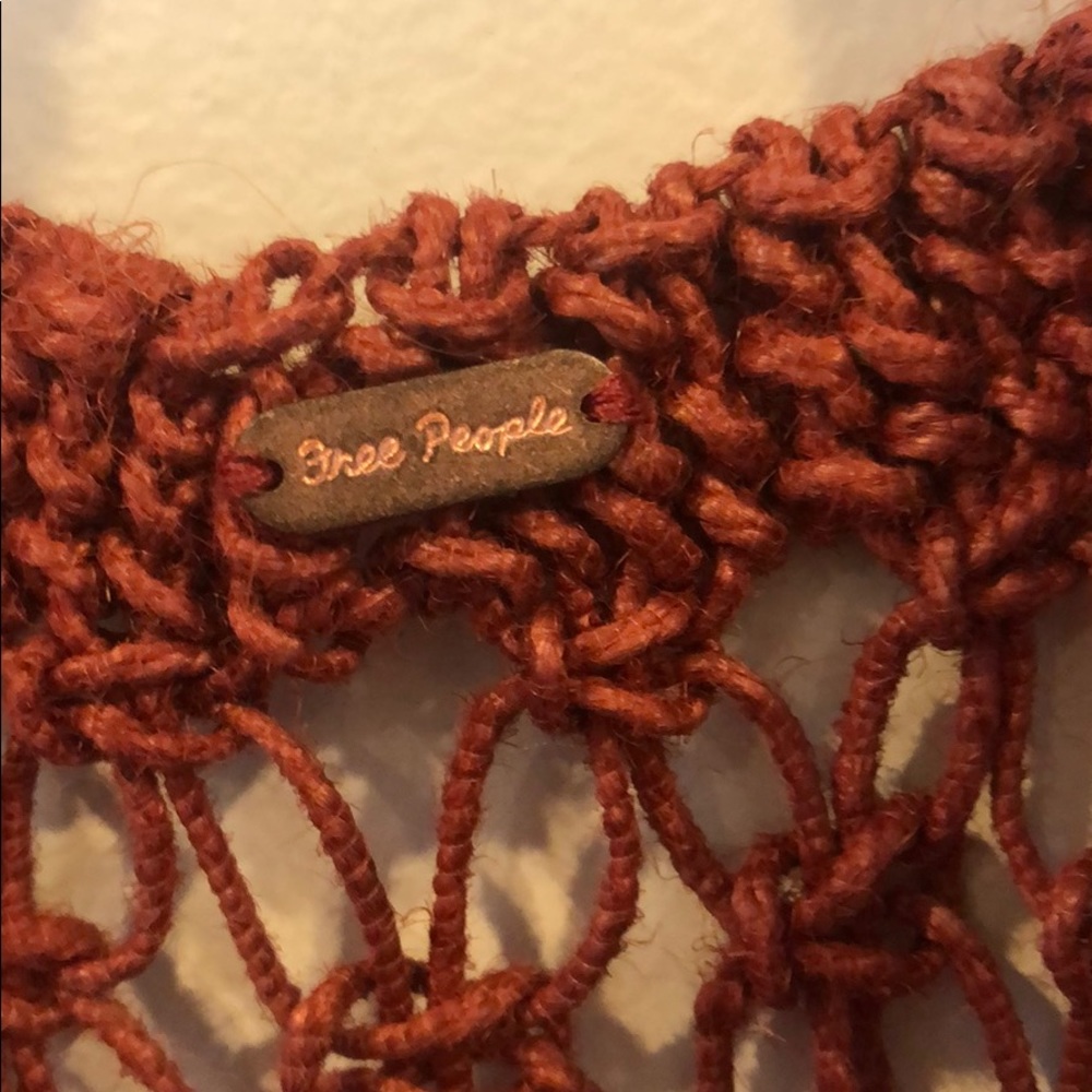 Free People Red ombre jute tote wildflower NWOT - Picture 6 of 7